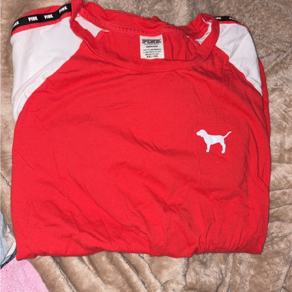 PINK Victoria's Secret Pink and White Tee